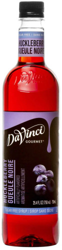 Davinci Gourmet Sugar Free Huckleberry Syrup, 750 Milliliter, 4 Per Case